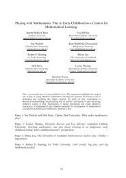 Playing with Mathematics: Play in Early Childhood as a ... - Eric