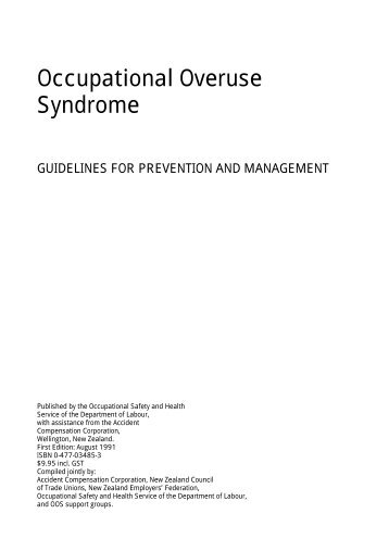 Occupational Overuse Syndrome (OOS) - Guidelines for Prevention ...