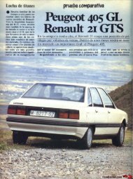 Comparativa Renault 21 GTS vs Peugeot 405 GL