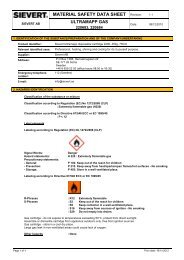 MATERIAL SAFETY DATA SHEET Revision: - Sievert AB