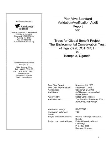 Audit Report - Rainforest Alliance