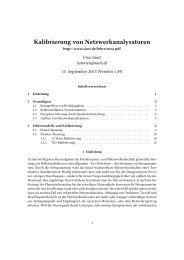 Kalibrierung von Netzwerkanalysatoren - von Uwe Siart