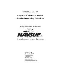 Navy Cash Standard Operating Procedures - Financial Management ...