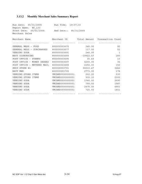 Navy Cash Standard Operating Procedures - Financial Management ...