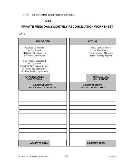 Navy Cash Standard Operating Procedures - Financial Management ...