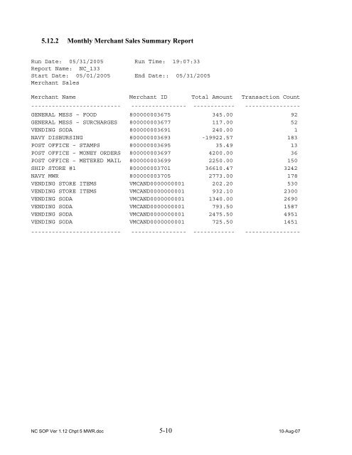 Navy Cash Standard Operating Procedures - Financial Management ...