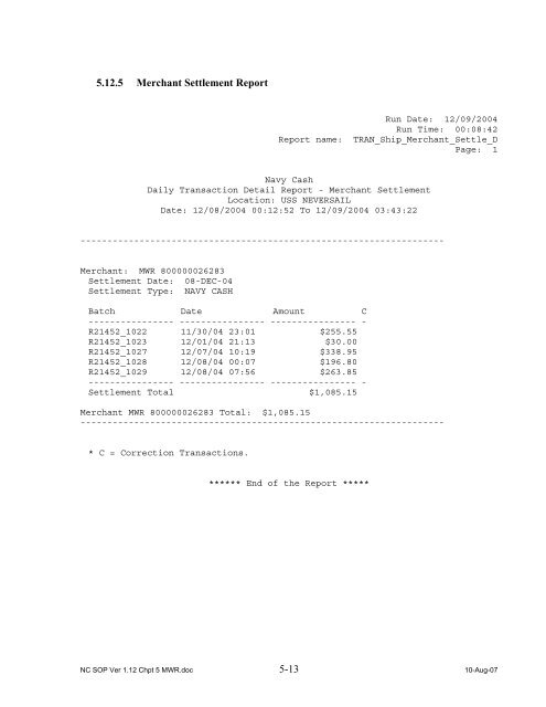 Navy Cash Standard Operating Procedures - Financial Management ...