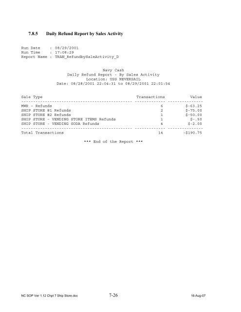 Navy Cash Standard Operating Procedures - Financial Management ...