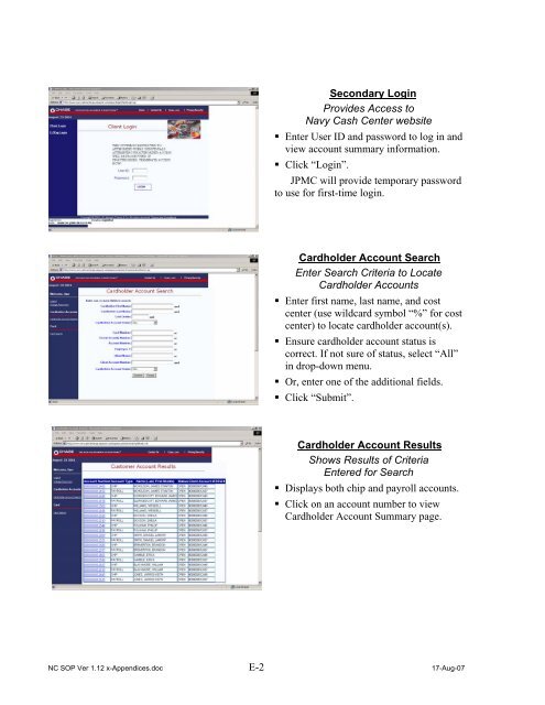 Navy Cash Standard Operating Procedures - Financial Management ...