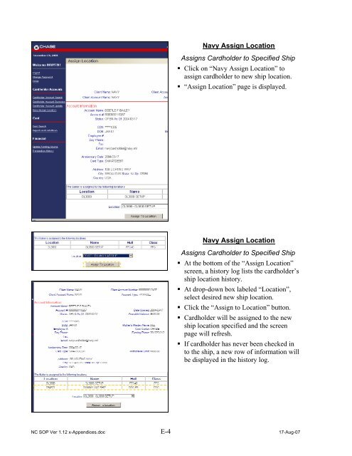 Navy Cash Standard Operating Procedures - Financial Management ...