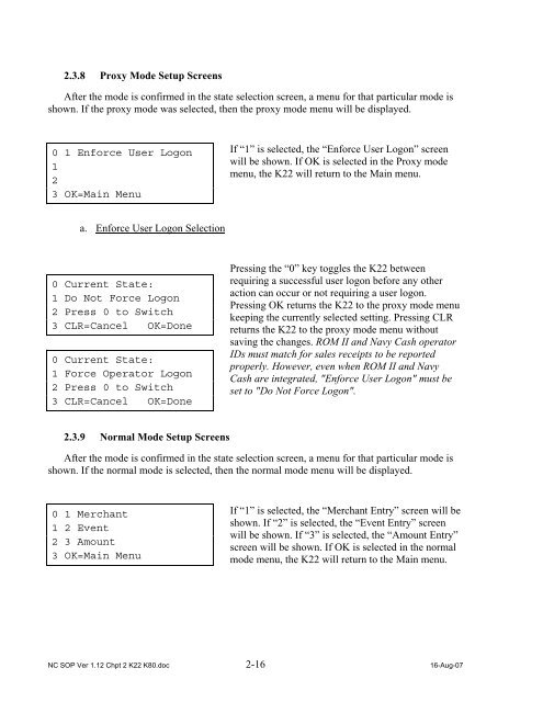 Navy Cash Standard Operating Procedures - Financial Management ...