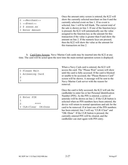 Navy Cash Standard Operating Procedures - Financial Management ...