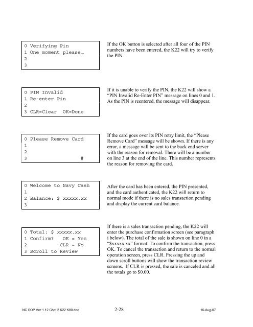 Navy Cash Standard Operating Procedures - Financial Management ...