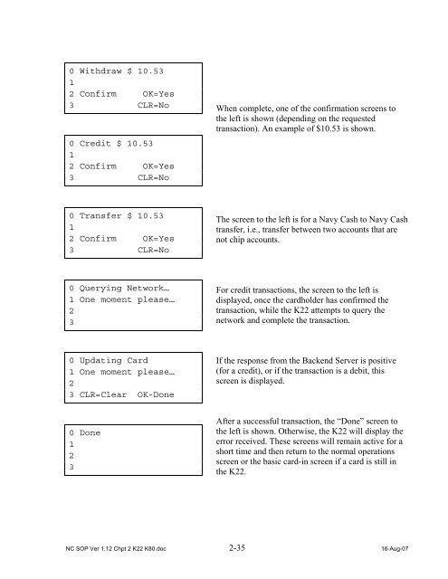 Navy Cash Standard Operating Procedures - Financial Management ...