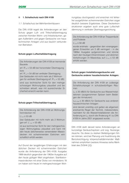Schallschutz nach DIN 4109 - Deutsche Gesellschaft für ...
