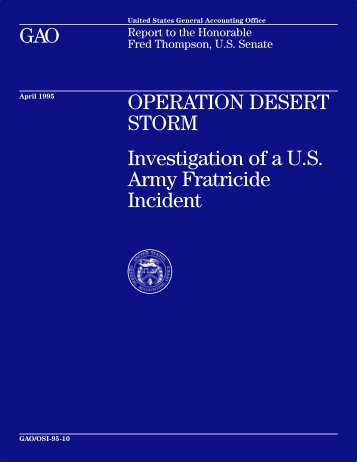 OSI-95-10 Operation Desert Storm - Justia GAO Reports