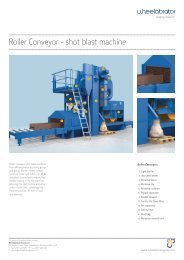 Roller Conveyor - shot blast machine - Wheelabrator