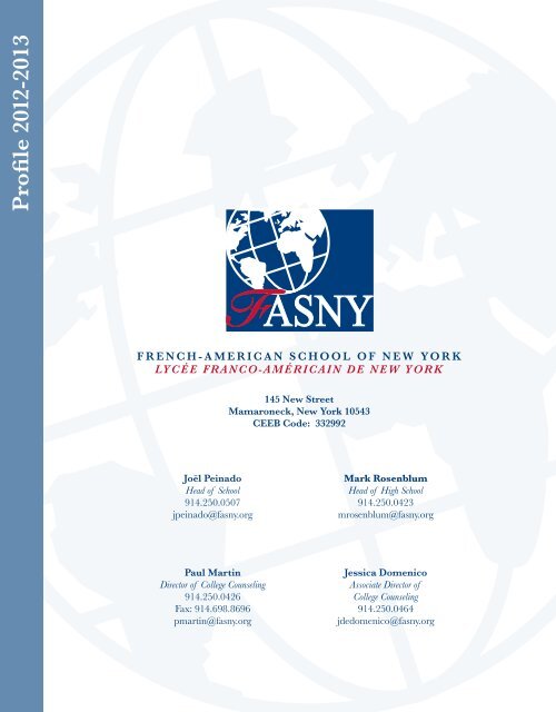 Profile 2012-2013 - Franco-American School of New York