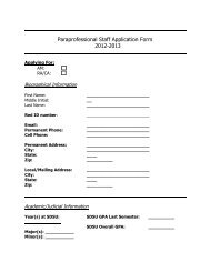 Paraprofessional Staff Application Form 2012-2013 - SDSU Student ...