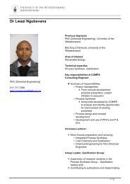 Dr Lwazi Ngubevana - University of the Witwatersrand