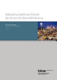 Volkswirtschaftliches Porträt der deutschen Baustoffindustrie