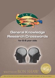 General Knowledge Research Crosswords - Australian Teacher