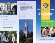 Download our Transfer Edge Brochure (PDF) - Berkeley Summer ...