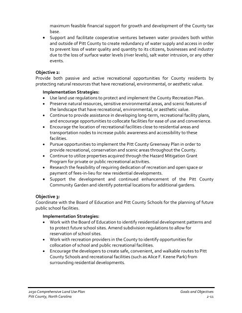 2030 Comprehensive Land Use Plan - Pitt County Government