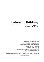 Lehrerfortbildung - Institut für Lehrerfortbildung IfL- Mülheim/Ruhr