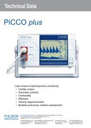 Picco Sensor Philips PiCCO-Technology: IntelliVue - PULSION Medical Systems SE