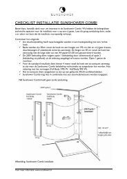 CHECKLIST INSTALLATIE SUNSHOWER COMBI