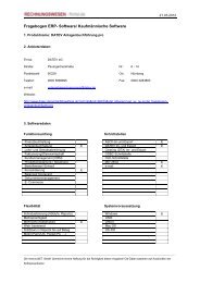 Fragebogen Controlling/Kostenrechnung Software