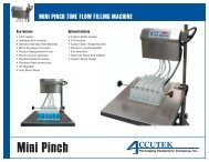 mini pinch time flow filling machine - Accutek Packaging Equipment