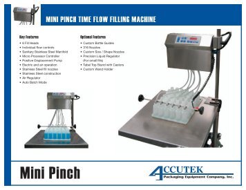 mini pinch time flow filling machine - Accutek Packaging Equipment