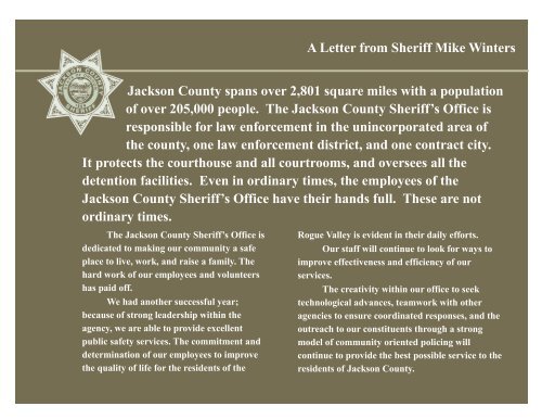 Jackson County Sheriff's Office 2010 Annual Report