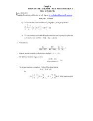 Grupi A PROVIM ME SHKRIM NGA MATEMATIKA 1 Kimi inxhinierike