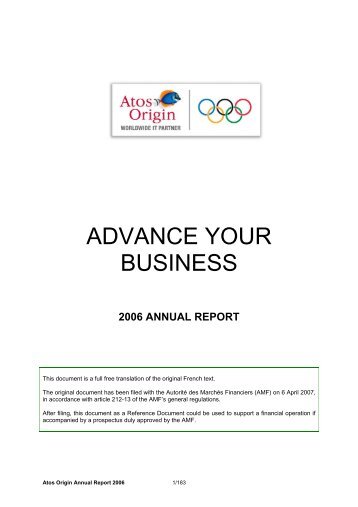 ADVANCE YOUR BUSINESS - Atos