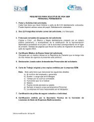 REQUISITOS PARA SOLICITUD DE VISA SEM PERSONAL ...