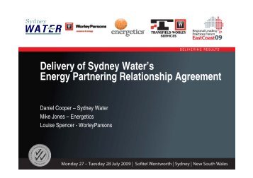 Delivery of Sydney Water's Energy Partnering ... - Transfield Worley
