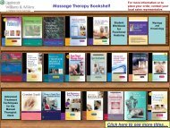 Massage Therapy Bookshelf - Lippincott Williams & Wilkins