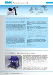 Newsletter Juni 2011 (deutsch) - EMG Automation GmbH