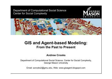 GIS and Agent-based Modeling: - Department of Computational ...