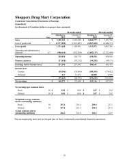 Q3 2012 - SDM Financial Statements r48 - Shoppers Drug Mart