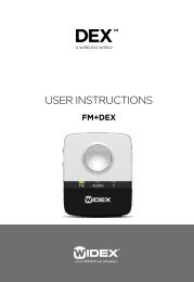 Users instructions FM+DEX - Widex for professionals