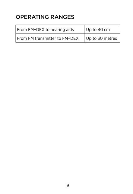 Users instructions FM+DEX - Widex for professionals