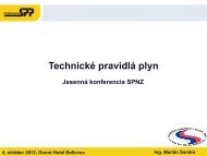 Technické pravidlá PLYN - Slovenský plynárenský a naftový zväz