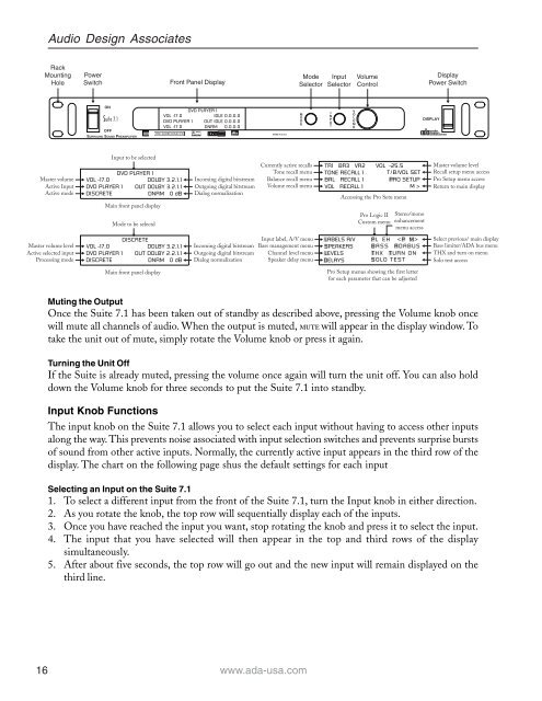 Suite 7.1 Manual - Audio Design Associates