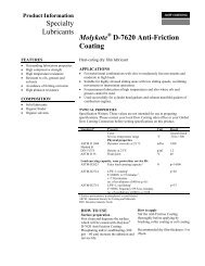 MolykoteÂ® D-7620 Anti-Friction Coating