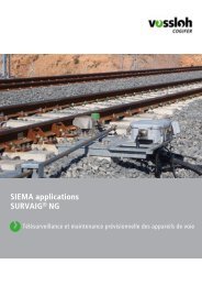 SIEMA applications SURVAIGÂ® NG - Vossloh Cogifer