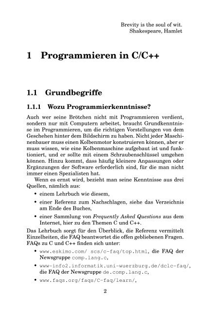 EinfÃ¼hrung in C/C++ - Alex-weingarten.de